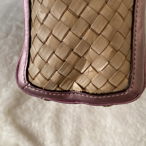 COACH - vtg. Pink straw hand bag, vintage - Picture 11 of 11